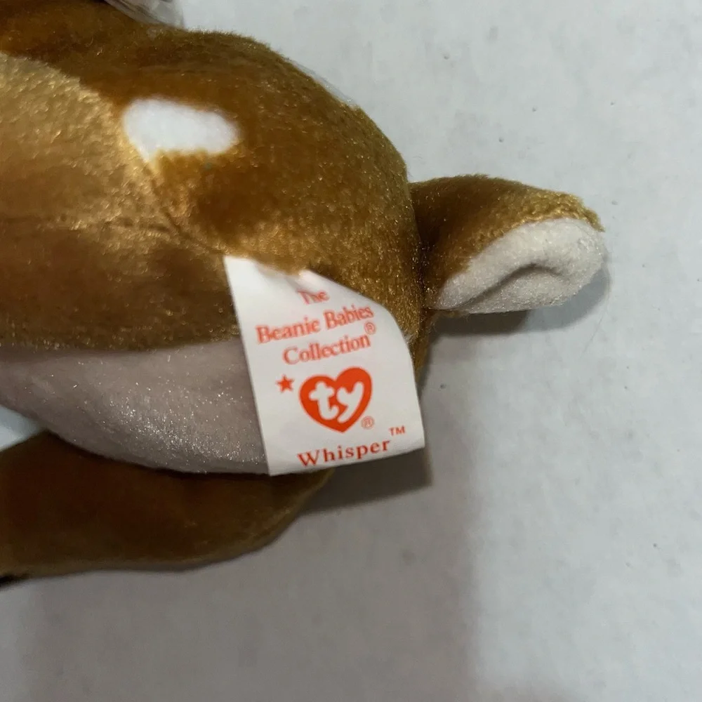 TY Beanie Babies Whisper Deer,‎ Lucky Ladybug, Flitter Butterfly Rocket Blue Jay